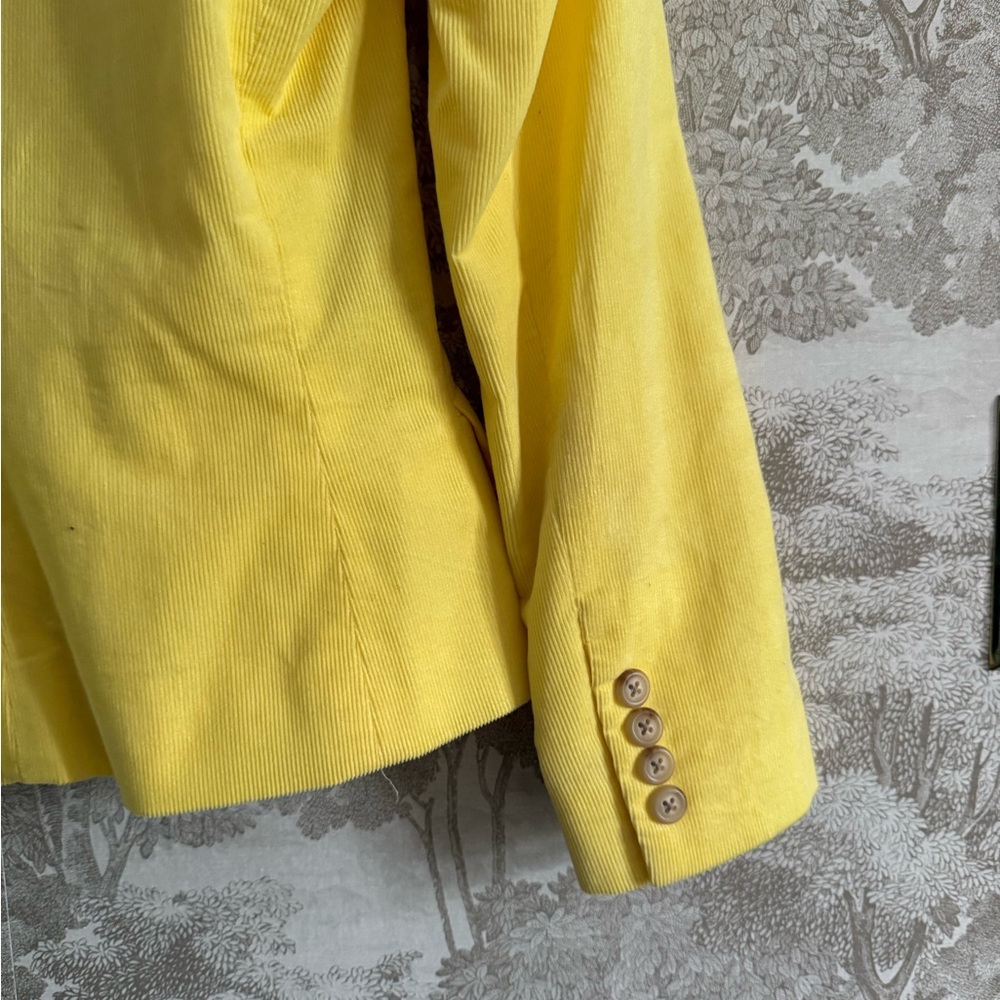 Ralph Lauren Bright Yellow 100% cotton, made in Italy Blazer - Picture 6 of 12